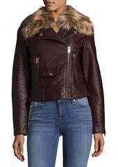 Marc New York by Andrew Marc Women's Beverly Vegan Bubble Leather Jacket