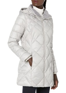Marc New York by Andrew Marc Women's Claremont Diamond Quilted Down Jacket with Removable Hood