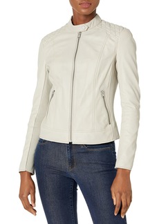 Marc New York by Andrew Marc Women's Glenbrook Feather Leather Jacket