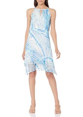 Marc New York by Andrew Marc Women's Leaf Printed Keyhole Dress