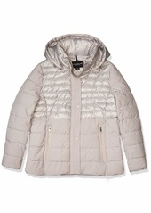 Marc New York by Andrew Marc Women's Macoya Mixed Media Jacket with Removable Hood