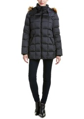 Marc New York by Andrew Marc Women's Maddy Quilted Puffer Jacket with Removable Faux Fur Hood