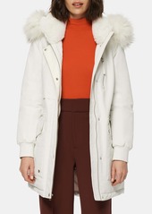Marc New York Carina Water Resistant Hooded Parka with Faux Fur Trim