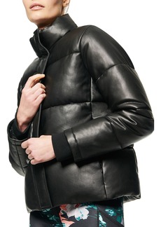 Marc New York Faux Leather Puffer Jacket in Black at Nordstrom Rack