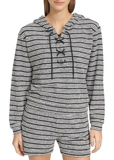 Marc New York Heritage Striped Lace Up Hoodie