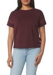 Andrew Marc Sport MARC NEW YORK PERFORMANCE Mesh Sleeve Boxy T-Shirt in Dusty Rose at Nordstrom Rack