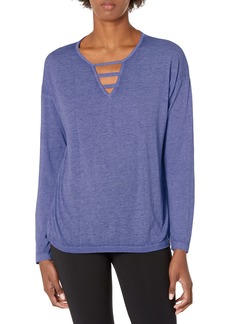Marc New York Performance Women's Cool Wash Long Sleeve Cut-Out Front Tee