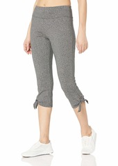 Marc New York Performance Women's Cotton Spandex Crop Legging with Chunky Side tie