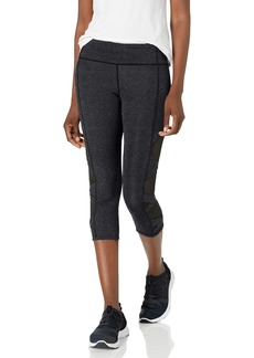 Andrew Marc Women's Crop Legging with MESH and Criss Cross Detail
