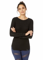 Marc New York Performance Women's Fitted Top with Faux Leather Piping