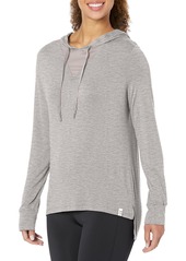 Marc New York Performance Women's Long Sleeve Hooded tee with mesh Triangle Inset