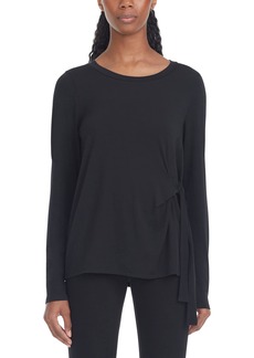 Andrew Marc Women's LS TEE with ASYM Side TIE
