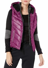 Marc New York Performance Women's Marc Ny Performance Systems Puffer Vest W/Sherpa Lined Hood