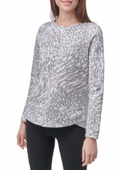 Andrew Marc Women's Printed Pullover Sweatshirt