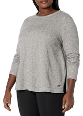 Andrew Marc Sport Women's Sparkle Terry Crewneck Pullover