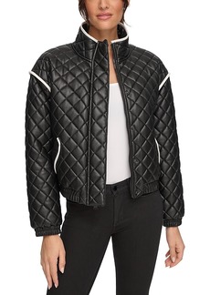 Marc New York Quilted High Collar Bomber Jacket