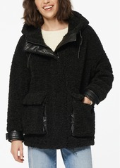 Marc New York Saros Hooded Fleece Teddy Coat