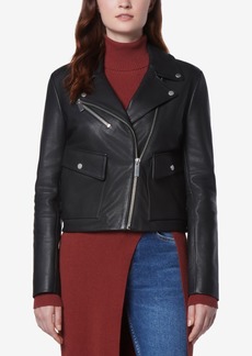 Marc New York Women's Seton Asymmetric Leather Moto Jacket - Black