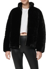 Marc New York Performance Faux Fur Puffer Jacket in Black at Nordstrom