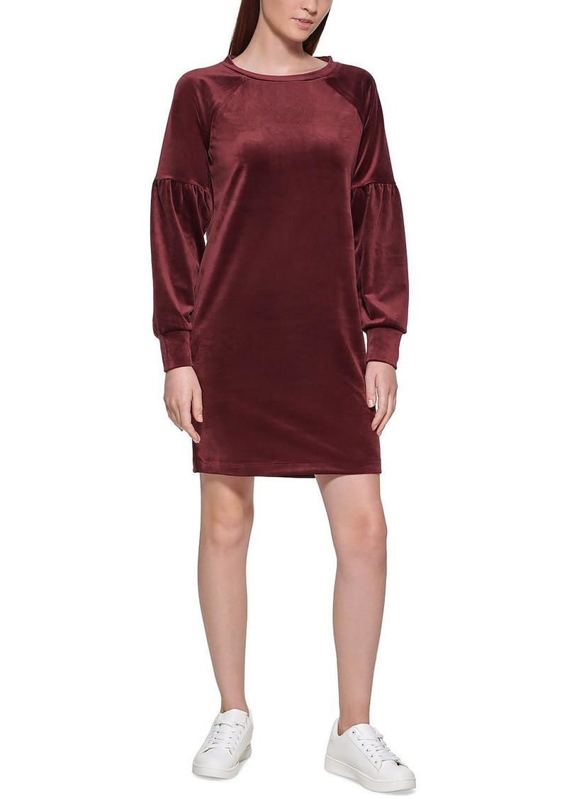 Marc New York Womens Velvet Knee Midi Dress