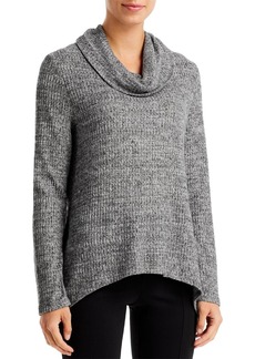 Marc New York Womens Waffle Knit Cowl Neck Pullover Top