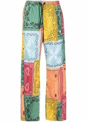 Marcelo Burlon bandana-print straight-leg trousers