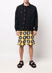 Marcelo Burlon straight-leg checked track shorts