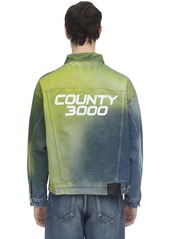 Marcelo Burlon County 3000 Spray Over Denim Jacket