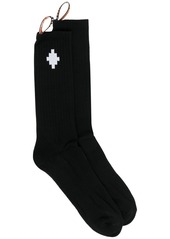 Marcelo Burlon Cross tape mid-length socks