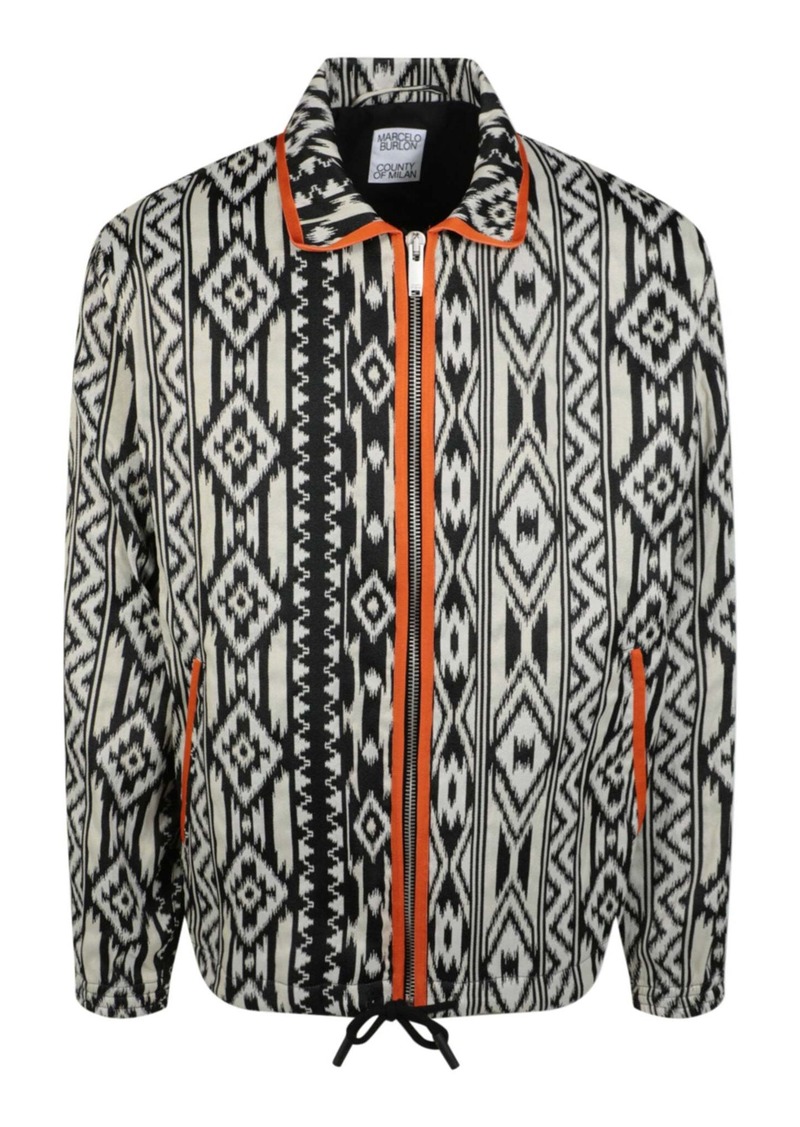 Marcelo Burlon Folk Jacquard Coach Jacket