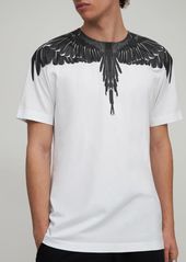 Marcelo Burlon Icon Wings Print Cotton Jersey T-shirt