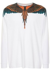 Marcelo Burlon Icon Wings Print L/s Cotton T-shirt