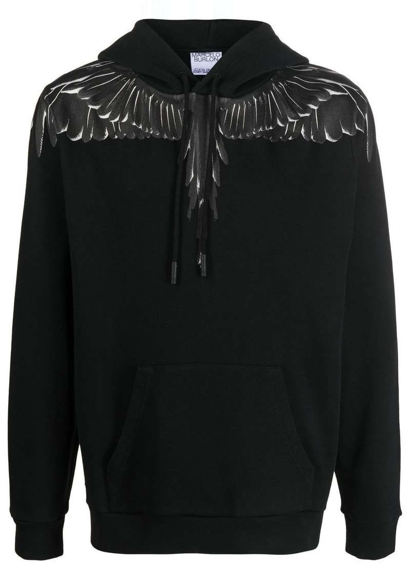 Marcelo Burlon Wings-print pullover hoodie