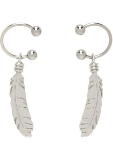 Marcelo Burlon County of Milan Silver Feather Earrings