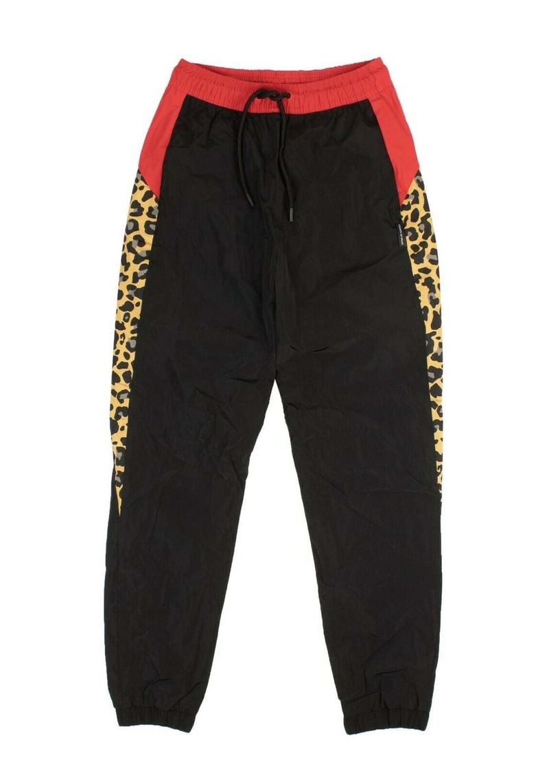 Marcelo Burlon Leopard Track Pants - Black& Red