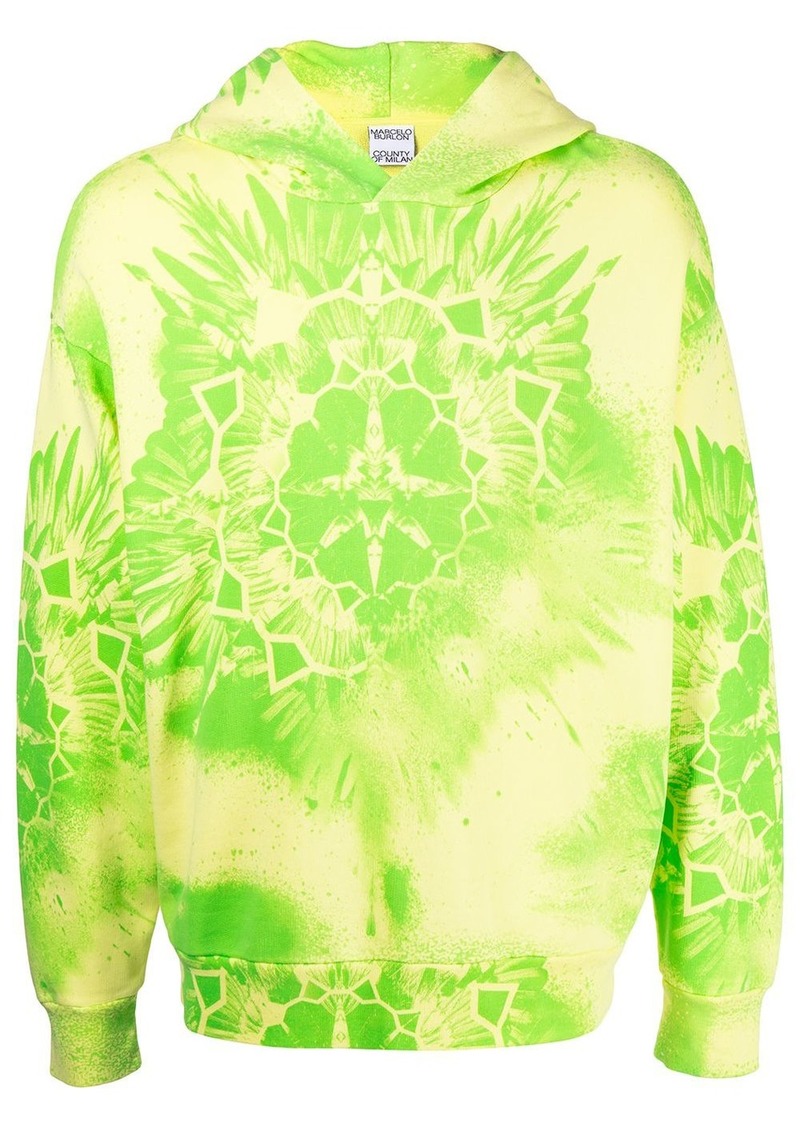 Marcelo Burlon tie-dye cotton hoodie