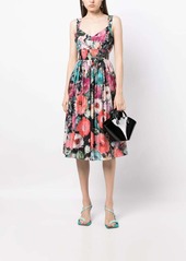 Marchesa Betony floral-print midi dress