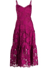 Marchesa broderie anglaise flared dress