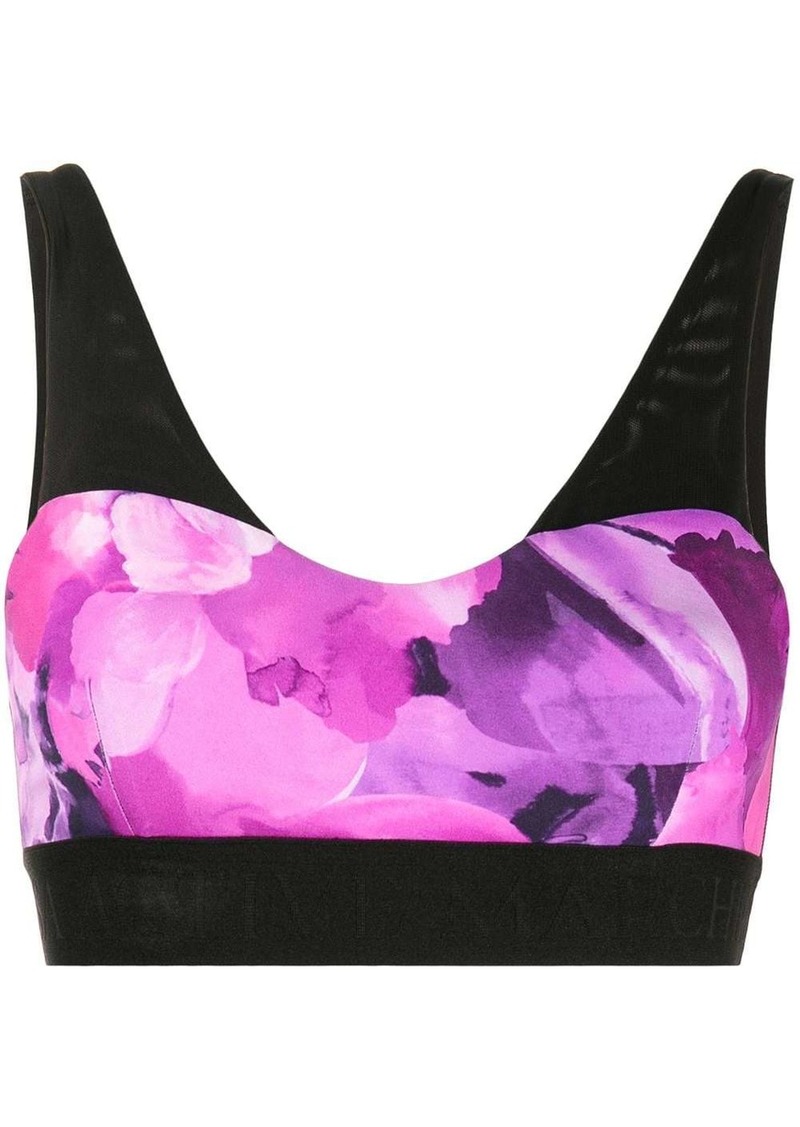 Marchesa Coco floral-print sports bra