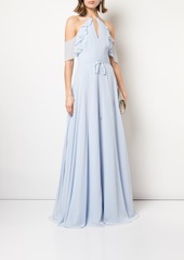 Marchesa cold shoulder bridesmaid gown