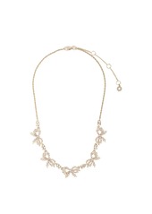 Marchesa crystal bow necklace
