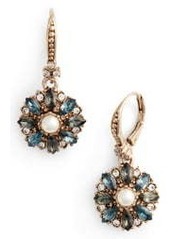 Marchesa Crystal Drop Earrings in Blue Multi/Gold at Nordstrom