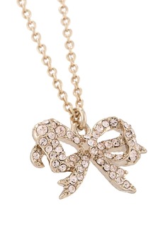 Marchesa crystal-embellished bow necklace