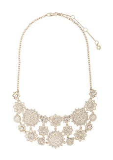 Marchesa crystal flower charm necklace