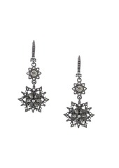 Marchesa crystal flower drop earrings