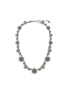 Marchesa crystal-flower necklace