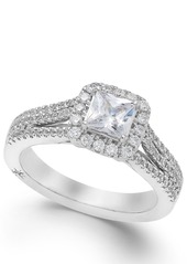 Diamond Princess Halo Engagement Ring (1-1/5 ct. t.w.) by Marchesa in 18K White, Yellow or Rose Gold, Created for Macy's