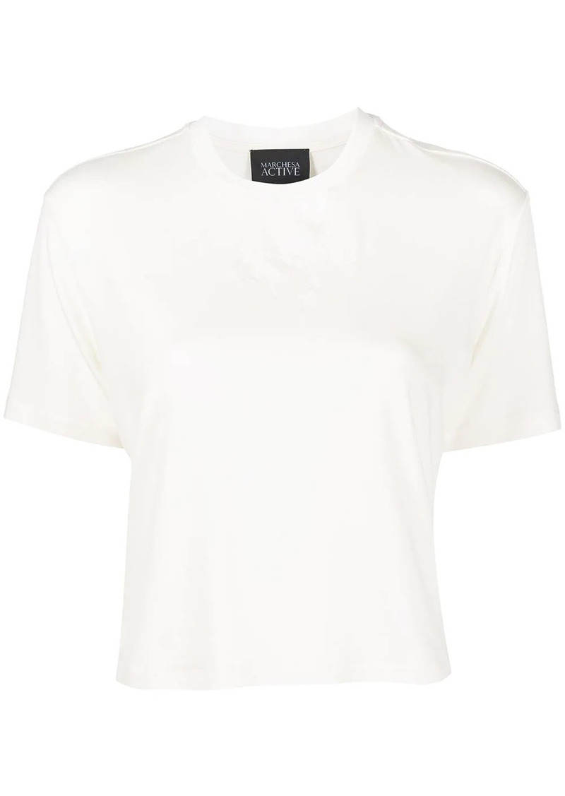 Marchesa Dominique cropped jersey T-shirt