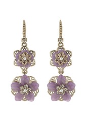 Marchesa double-flower drop earrings
