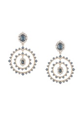 Marchesa drop crystal hoop earrings